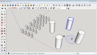 Sketchup Copy Array and Rotate Multiple Object