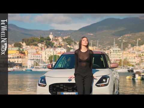 2026 Suzuki Swift Sakura | Arctic White/Rose Gold | Driving, Interior, Exterior (Italy)
