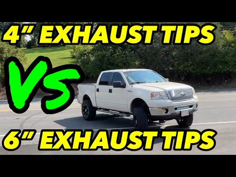 Ford F-150 5.4L TRITON V8: 4 INCH EXHAUST TIPS Vs 6 INCH EXHAUST TIPS!