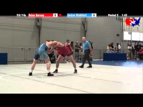 Brian Harvey vs. Jordan Wohlfert at 2013 Junior Nationals - FILA - FS