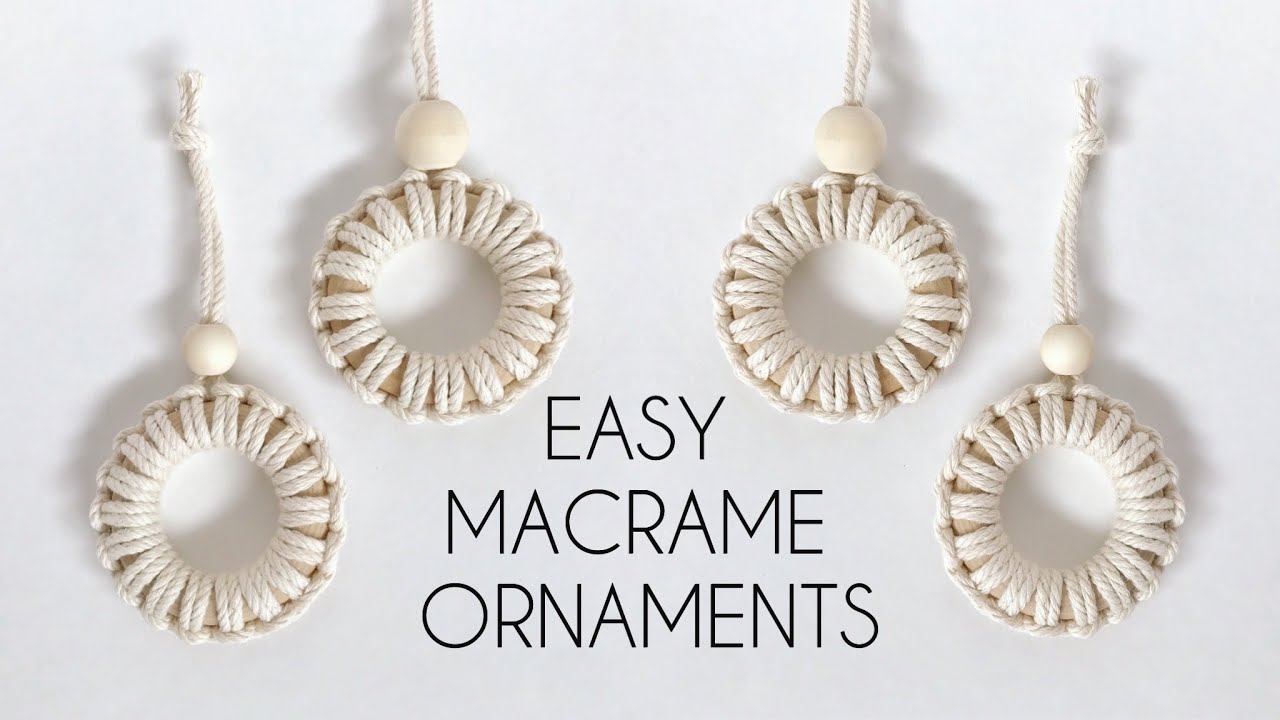 DIY: EASY MACRAME CHRISTMAS ORNAMENTS | MACRAME FOR BEGINNERS | MACRAME WREATH | STEP BY STEP