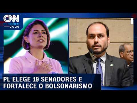 Michelle e Carlos Bolsonaro são eleitos; campo político somou 19 novos senadores | CNN ELEIÇÕES
