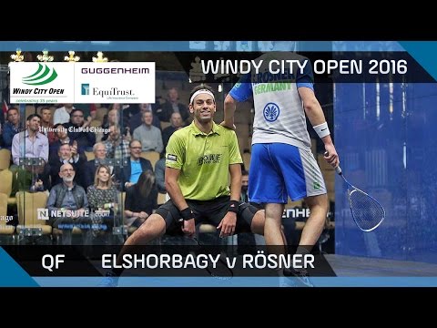 Squash: Mo. Elshorbagy v Rösner - Windy City Open 2016 - Men's QF Highlights