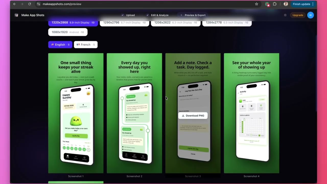 MakeAppShots demo video