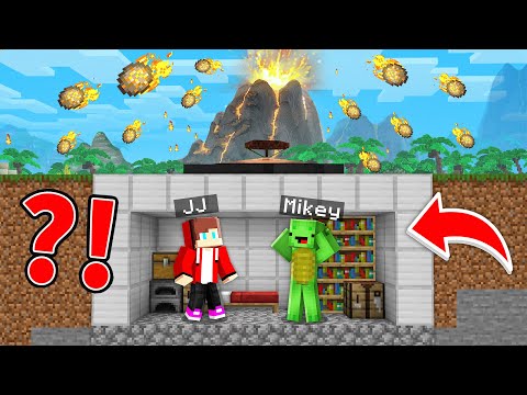EPIC VOLCANO vs Doomsday Bunker In Minecraft - Maizen JJ and Mikey challenge