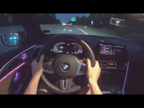 2020 BMW M8 Competition Coupe - POV Night Drive (Binaural Audio)
