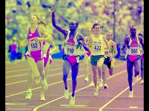 Reuben Chesang Kenya,Kevin Sullivan Canada , John Mayock -Mens 1500m Final - 1994 Commonwealth Games