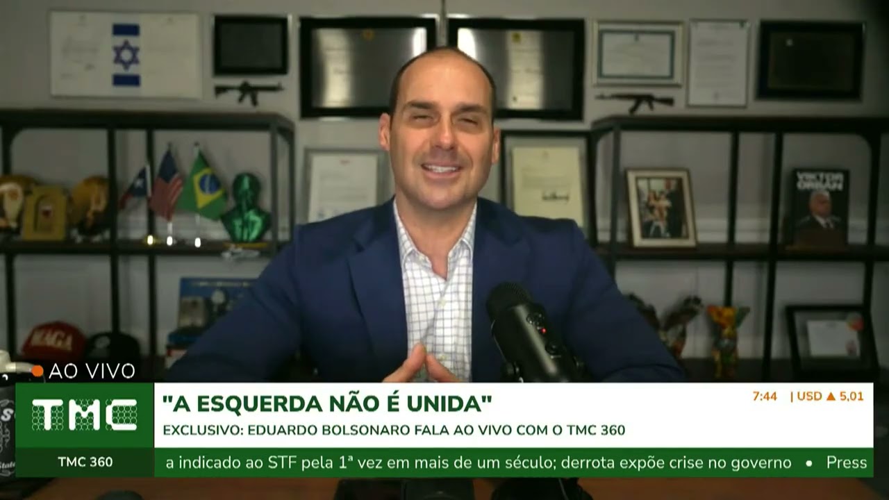 Eduardo Bolsonaro entra AO VIVO em entrevista na TMC