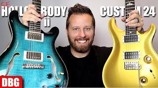 Video thumbnail for Custom 24 vs SE Hollowbody II - PRS vs PRS! by Darrell Braun Guitar