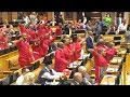 EFF And ANC Singing And Celebrating Land Reform Victory In Parliament