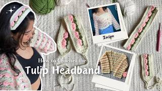 How to Crochet a Tulip Headband 🌷✨ | Beginner-Friendly Crochet Headband Tutorial | DIY Accessories