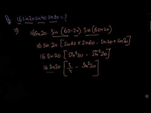 How to find 16sin20°sin40°sin80°