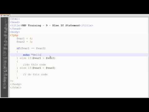 Php Training 9 Else If Statement
