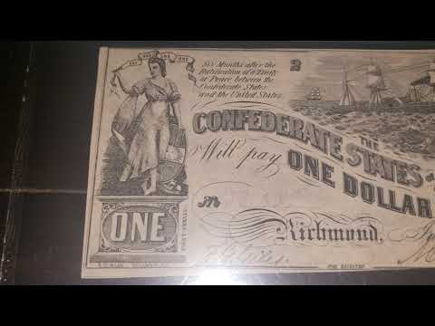 1862 $1 Confederate States of America