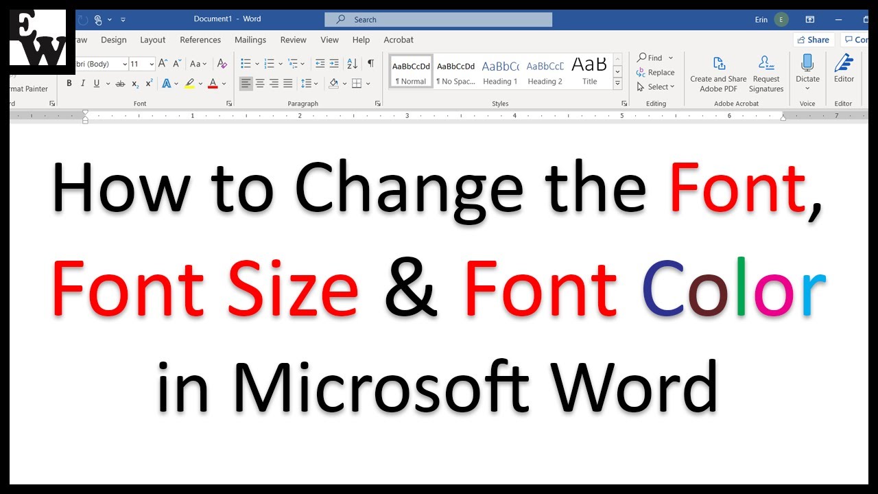 How to Change the Font, Font Size, and Font Color in Microsoft Word