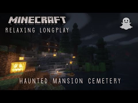 Haunted Mansion Cemetery | Minecraft Peaceful No Commentary Longplay