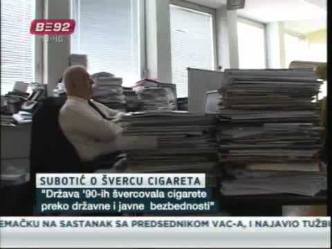 Subotić: Šverc cigareta započela država tokom devedesetih