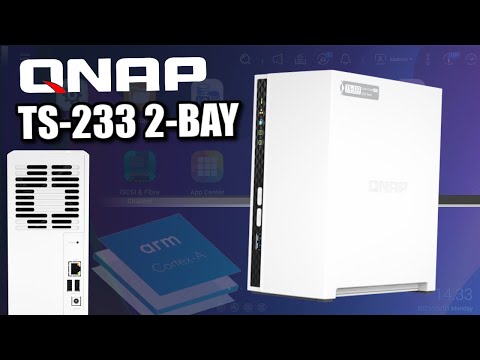 Serveris QNAP | 2 skyrių ARM | TS-233 | Iki 2 SATA 6Gb/s, 3Gb/s | ARM 4 branduolių | Cortex-A55 | Procesoriaus dažnis 2,0 GHz | 2 GB | N/A video