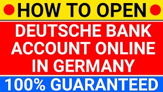 🔴How to Open Deutsch Bank account online | Germany | Credit card | online bankkonto eröffnen