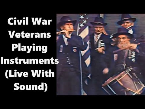 Civil War Veterans Playing Instruments (Live With Sound) - Enhanced Video [4k, 60 fps]