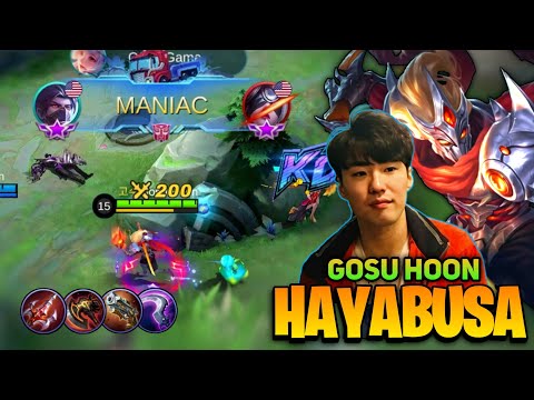 MANIAC! Gosu Hoon Hayabusa Amazing Move [ Top Global Hayabusa Best Build 2021 ] Mobile Legends