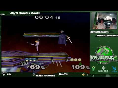 Mass Madness 11 SSBM - PSI (Marth) vs. Shuffle (Sheik) - Melee Pools