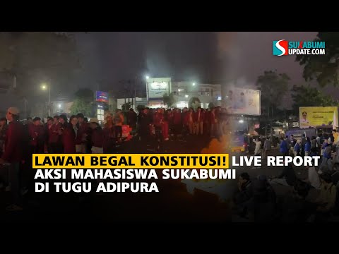 Lawan Begal Konstitusi! Live Report Aksi Mahasiswa Sukabumi di Tugu Adipura