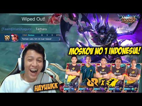 GAMEPLAY XIN MOSKOV NO 1 INDONESIA - BARENG ROSTER BARU ONIC ESPORTS!