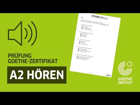 Goethe-Zertifikat A2 – Prüfungsteil Hören mit Lösungen | German A2 listening test