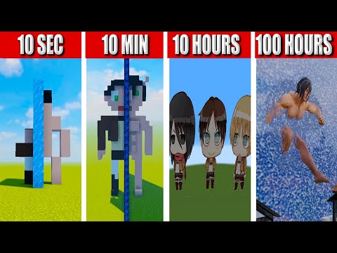 Chibi Titan Transformation in MINECRAFT: 10 Hours, 10 Minutes, 10 SECONDS!