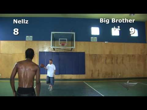 V1F - 1 on 1 basketball, Game 035 (Nellz vs Big Brother)