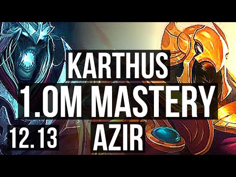 KARTHUS vs AZIR (MID) | 5/1/8, 1300+ games, 1.0M mastery | KR Master | 12.13