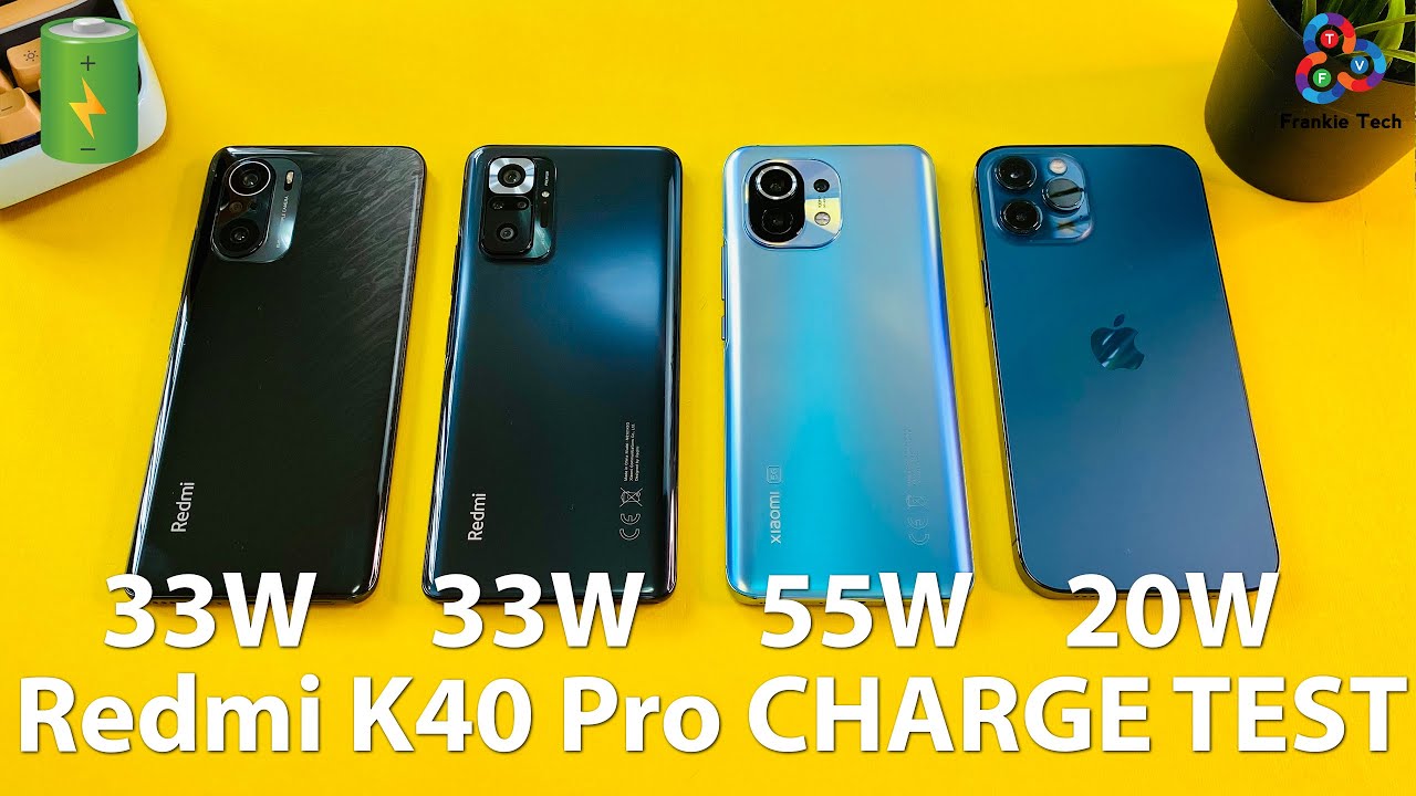 Redmi K40 Pro vs Note 10 Pro vs Mi 11 vs iPhone 12 Pro Max CHARGE TEST