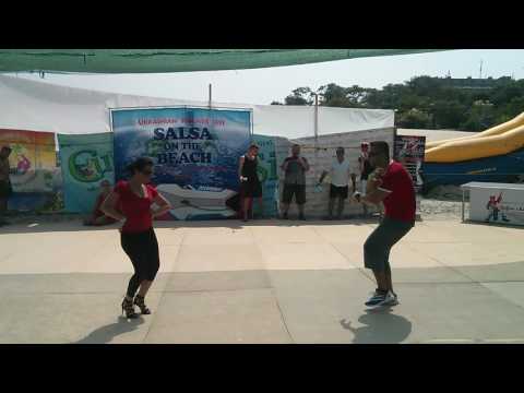 Salsa battle. Men vs ladies. Salsa on the beach 2016