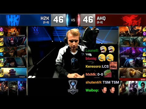 H2K vs AHQ | 2016 Worlds - Group Stage Day 1 | Twitch VOD with Chat