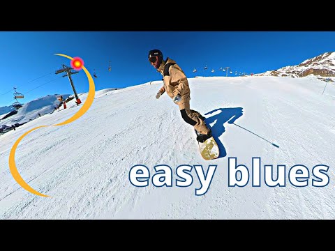 Smooth Turns on Easy Blue Runs - Snowboard Turn Size, Shape, and Technique