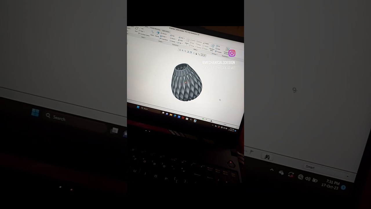 Sequence Modeling in creo #3dmodeling #autocad #engineering #3dprinting #mechanical #art #technology