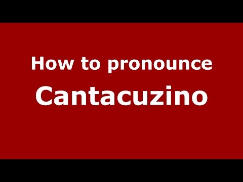 How to pronounce Cantacuzino (Romanian/Romania)  - PronounceNames.com