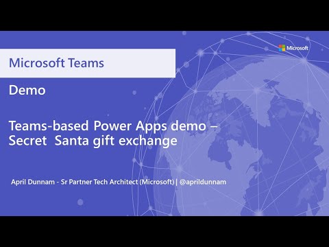 Demo Secret Santa using Microsoft Teams and Power Apps integrations