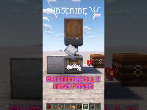 How to AUTOMATICALLY CRAFT PAPER! I love the crafter | Redstone with PsiVolt #minecraft #redstone