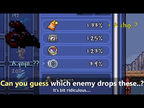 Terraria creatures drop loots ─ in a nonsensical way...