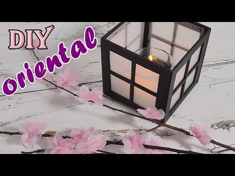 Ideas de decoración oriental. Portavelas y Flor de cerezo