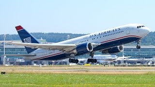 preview picture of video '2 US Airways Boeing 767-200 Departing Zürich Kloten Airport [ZRH-LSZH]'