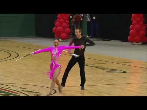 Baton Twirling Pairs- Sabrina Pean and Adrien Sellier - 2018 World Silver Medalists