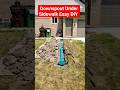 Underground Downspout Drain Under Walkway - Easy DIY #shorts