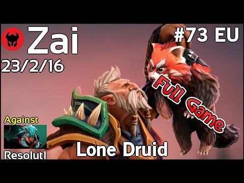 Zai [Secret] plays Lone Druid!!! Dota 2 Full Game 7.20