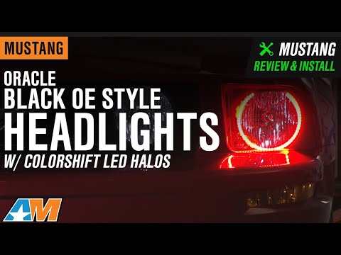 2005-2009 Mustang GT & V6 Oracle Black OE Style Headlights Review & Install