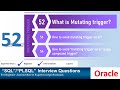 Oracle PL SQL interview question | What is Mutating Trigger