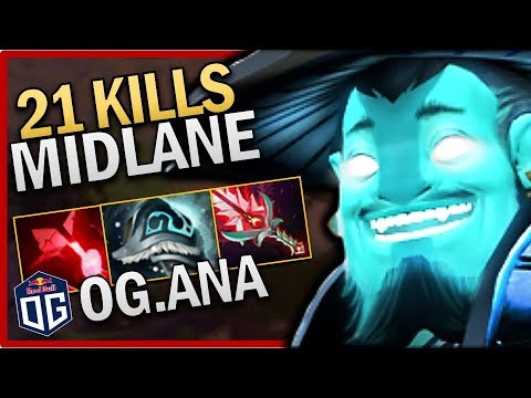 Dota 2 Pro Midlane Storm Spirit with 21 Kills by OG.Ana 7.22 Gameplay ROAD TO TI11