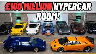 The £100 MILLION Private HYPERCAR ROOM! Pagani Zonda F, Bugatti Veyron, Mclaren F1 and more
